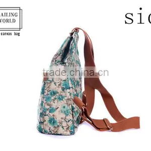 Beautiful Newest Design Canvas School Backpack for Teenage Girls thumbnail-2