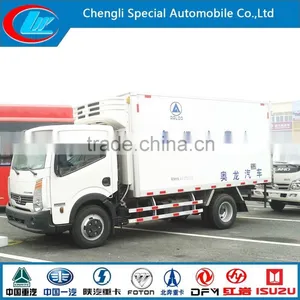 Live Fish Transport Refrigerated Cargo Trailer Donggfeng Referigerated Box Van 4*2 Refrigerated Box Car thumbnail-1