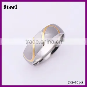 Wholesale Vintage Style 316L Stainless Steel Simple Gold Ring Designs thumbnail-1