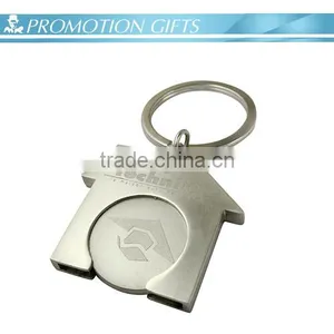 Promotional Metal Trolley Coin Keychain With Logo thumbnail-2