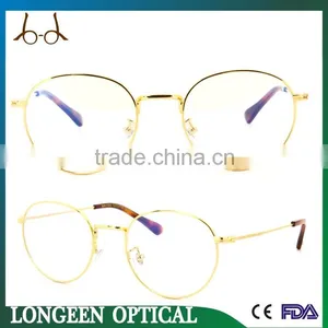 GB103 Simple Vintage Style Round Golden Metal Frame Reading Glasses thumbnail-1
