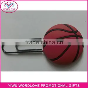 3D Football Shaped Promotional Soft PVC Magnetic Bookmark Clip thumbnail-5