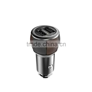 High Sales Colorful Safety 5V 2.4A Genuine Leather Car Charger thumbnail-5