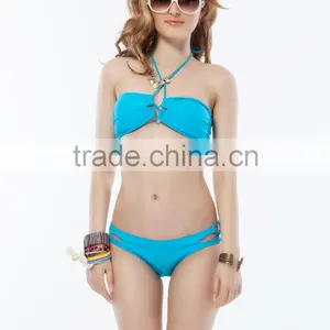 Guaranteed Quality Popular Design Stock Lot Two Piece Bikini Sets Sexy Swimwear for Young Girl thumbnail-2