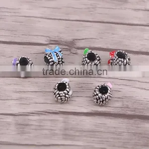 European Style With Bowknot Enamel Big Hole Beads For Women Bracelet thumbnail-2