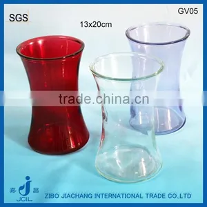Colored Glass Tall Wedding Vases thumbnail-1