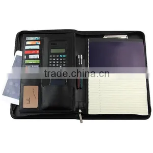 Boshiho PU A4 Leather Portfolio With Custom Zipper Case thumbnail-1