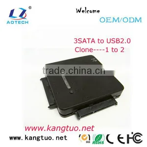 12v/2A Power Supply 2.5''/3.5'' 3SATA to Usb to Sata Adapter thumbnail-1