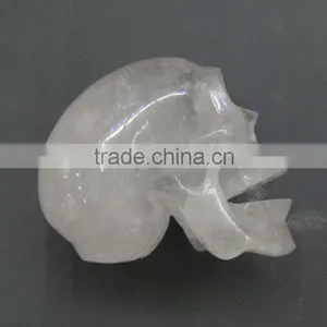 Quartz Crystal Super Relistic Rock Crystal Singing Skull thumbnail-6