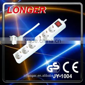 Hot Sale High Quality EU 6 Way Switch Extension Socket Power Strip GS CE 16A 220V thumbnail-1