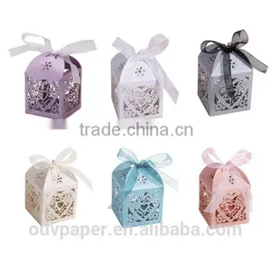 Biscuit Packaging Bag Wedding Candy Gift Party Wedding Carriage Laser Hollow Rose Candy Box thumbnail-5
