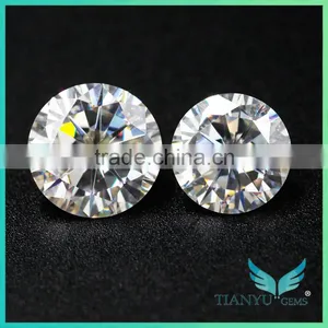 Loose Diamond Moissanite Charles 4h Sic Solitaire 8mm Round Brilliant Cut 2 Carat Moissanite thumbnail-1