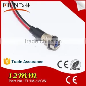 Frigidaire Oven Pilot Light 12mm Panel Mounting Hole LED 120v Pilot Light With Wire Leading thumbnail-1