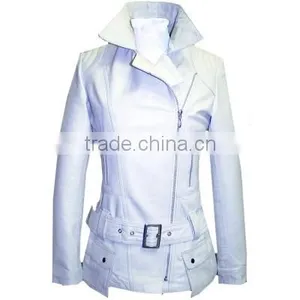 China Supplier White Leather Jacket Factory thumbnail-1
