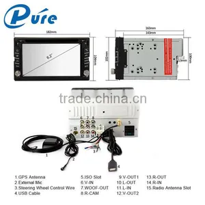6.2 Inch WinCE 6.0 Car Radio GPS Car DVD Bluetooth Player With 800*480 Pixels/256M RAM thumbnail-3