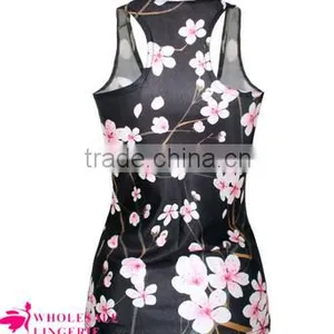 Wholesale Stringer Tank Top Wholesale Print Flower Tank Top Women thumbnail-3