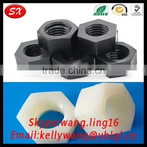 M3 M4 M5 M6 M8 M10M12 M16 Plastic Nylon Spacer WhiteBlack Metric Hex Nut thumbnail-1