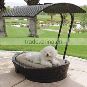 Latest Design Patio Pet Furniture All Weather Wicker Luxury Dog Bed thumbnail-2