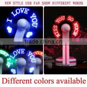 USB Fan LED Message Usb Fan Promotional Led Usb Fan Customized Words Usb Fan Programmable Led Usb Fan thumbnail-2