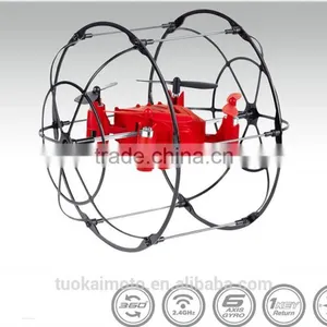 4-axis Flying Ball Aircraft/Aircraft Remote Control Spherical Aircraft Crawl Wall Ground Walk Four-axis Aircraft thumbnail-1