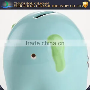 Latest Design Blue Ceramic Elephant Money Box for Saving thumbnail-2
