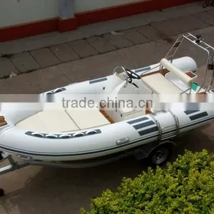 16ft CE Approved PVC or Hypalon Small Fiberglass Boat thumbnail-1