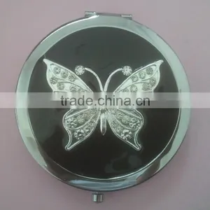 Decorative Folding Girls Makeup Mirror With Metal Flower Decor thumbnail-1