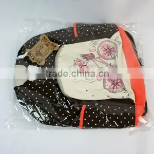 Lightweight Dots and Cartoon Printting Canvas Laptop Backpack Cute School Bag thumbnail-2