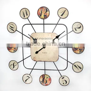 Metal Vintage Decorative Wall Clock Wholesale thumbnail-1