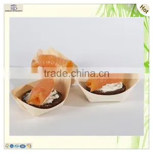 Miniature Disposable Bamboo Pine Wood Sushi Food Boat thumbnail-4