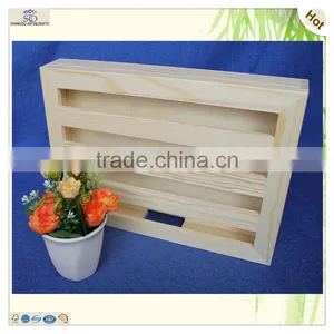 Simple Elegant Large Cuboid Plate Lid Plain Pine Wooden Box thumbnail-5