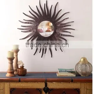 Decorative Wall Mirror Round Metal Mirror Wall Manufacture and Wholseller thumbnail-1
