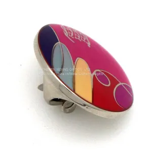 Promotion Custom Metal Company Logo Pin Round Name Button Badge thumbnail-3