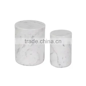 Water-proof and Anti-oxidation Marble Candle Jars With Lids for Container Home thumbnail-1