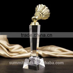 Clear Crystal Sport Trophy Badminton Trophy thumbnail-2
