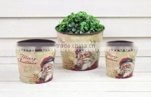 Decorative Metal Pots Wholesale Christmas Decorations thumbnail-1