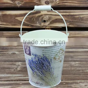 2016 Garden Decoration Paper Decal Lavender Flower Bucket for Home Decor thumbnail-1