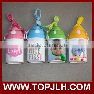 Sublimation Plastic Bottle for Promotion,kids School Water Bottle With Straps thumbnail-2