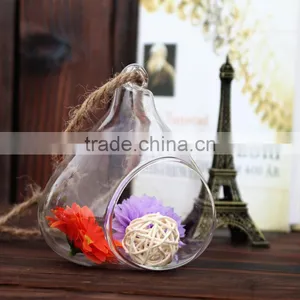 Glass Craft Handmade Home Decoration Hanging Glass Vase for Flowers thumbnail-3