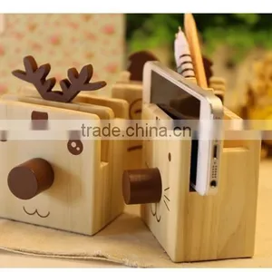 Lovely Glasses Wooden Pencil Holder thumbnail-3