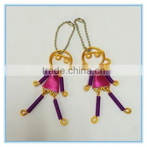 Wholesale Good Quality Handmade Beautiful Couples Sexy Girl and Boy Metal Pendant Key Chains thumbnail-1