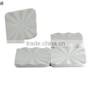 4 Set Hand Made Engraved Concrete Coasters Cement Starbucks Coffee Cup Coaster thumbnail-2