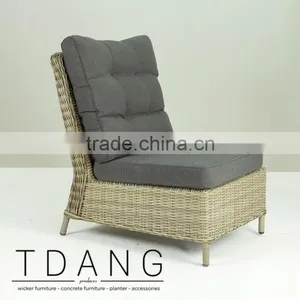 Hanna Wicker Sofa Middle - New Design Wicker Garden Sofa thumbnail-1