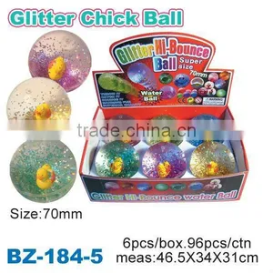 TPU Glitter Bouncing Ball With Duck thumbnail-1