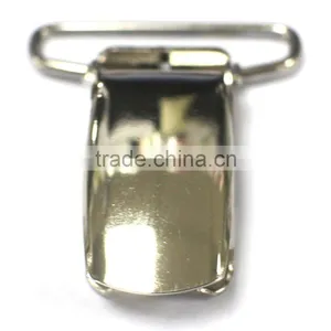 Nickel Plate 1 Inch Fashion High Quality Metal Suspender Clip With Plastic Teeth Inside for Garment thumbnail-5