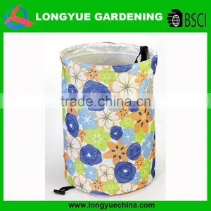 High Quality Fabric Round Standing Collapsible Leaf Bag thumbnail-1