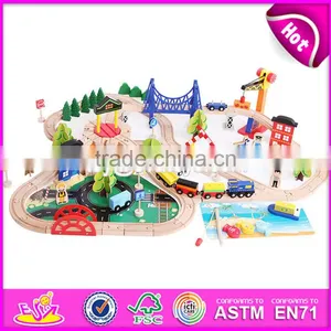 2017 Top Fashion Funny Children Activity Toys Wooden Train Tracks Toys W04C066 thumbnail-1