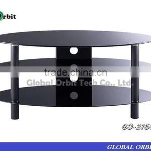 High Quality Stainless Steel and Tempered Glass tv Stand thumbnail-5