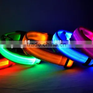 Wholesale Flashing LED Nylon Dog Collar Factory Directly thumbnail-4