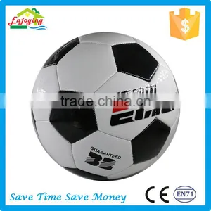 Black and White Rubber Bladder Outdoor Soccer Ball for Adults thumbnail-6